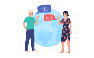 Language partnership illustration