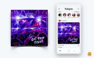 Music Night Party Social Media Instagram Post Design-08