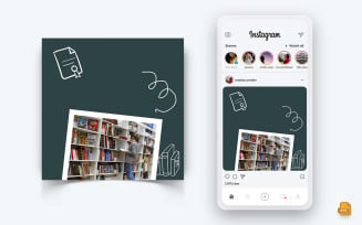 National Librarian Day Social Media Instagram Post Design-13