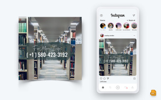 National Librarian Day Social Media Instagram Post Design-18
