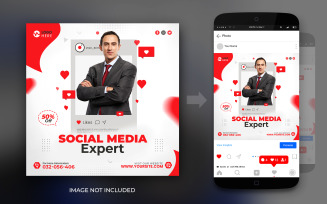 Creative Marketing Experts Agency Or Flat Seo Social Media Post Banner Design Template