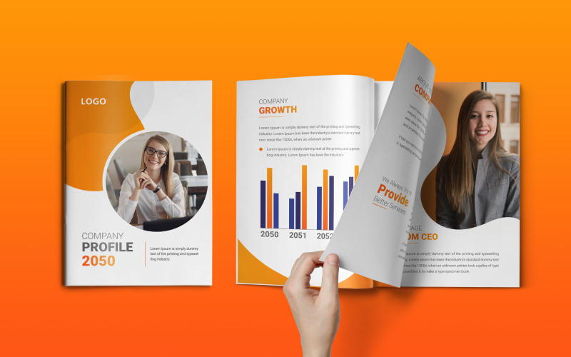 Bifold Brochure Design Template Corporate Identity