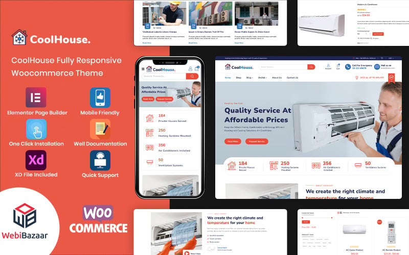 Coolhouse - Air Conditioning eCommerce WordPress Theme WooCommerce Theme