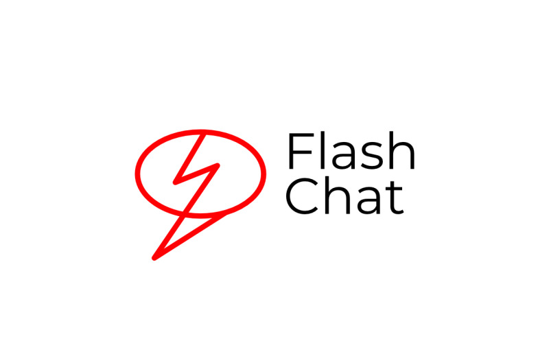 Flash Chat Customer Support Dynamic Logo Logo Template