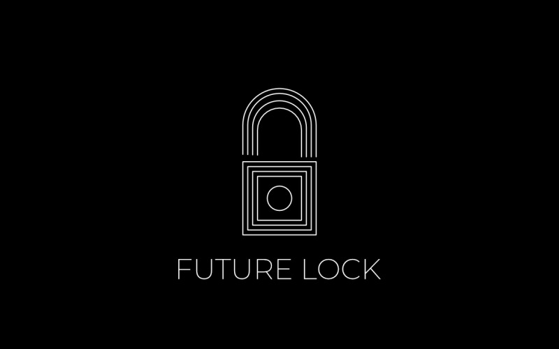 Future Lock Dynamic Line Logo Logo Template