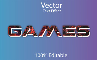 Games | Modern 3d Games Vector Text Effect