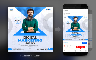 Digital Marketing Agency And Corporate Instagram Or Facebook Social Media Design Template