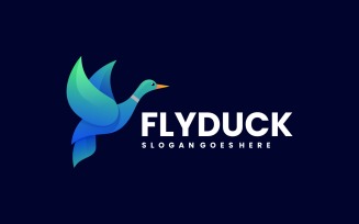 Fly Duck Gradient Logo Design