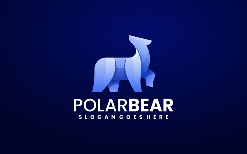 Polar Bear Color Gradient Logo Logo Template