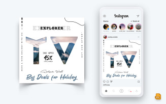 Travel Explorer and Tour Social Media Instagram Post Design-14