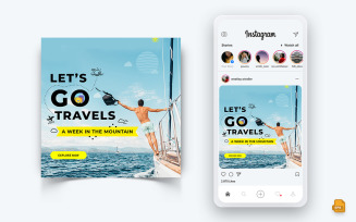 Travel Explorer and Tour Social Media Instagram Post Design-17