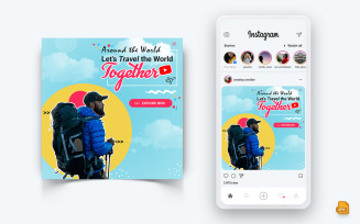 Travel Explorer and Tour Social Media Instagram Post Design-19