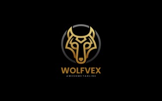Wolf Line Art Luxury Logo