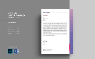 Letterhead A4 Template, Word & Psd
