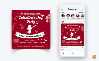 Valentines Day Party Social Media Instagram Post Design-09