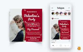 Valentines Day Party Social Media Instagram Post Design-11