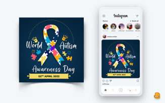 World Autism Awareness Day Social Media Instagram Post Design-03