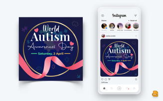 World Autism Awareness Day Social Media Instagram Post Design-09