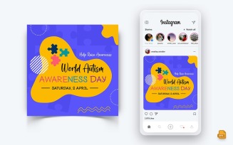 World Autism Awareness Day Social Media Instagram Post Design-17