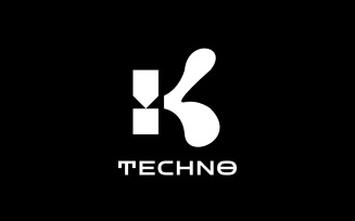 Letter K Tech Modern Logo
