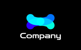 Letter X Futuristic Dynamic Corporation Logo