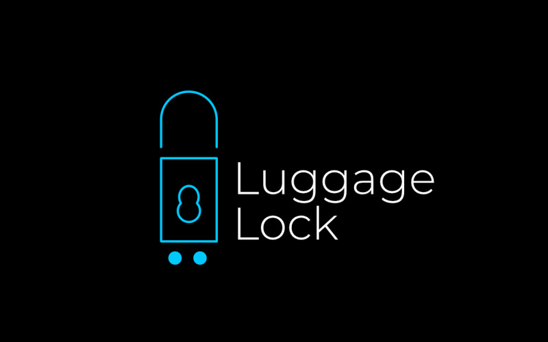 Luggage Lock Tech Future Logo Logo Template