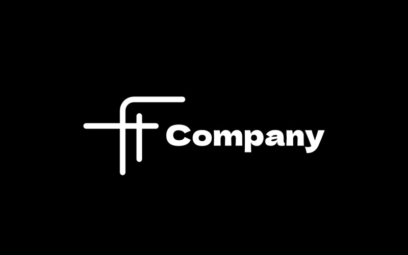 Monogram Letter FH Round Logo Logo Template