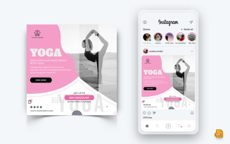 Yoga and Meditation Social Media Instagram Post Design-37