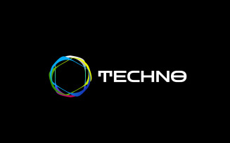 Abstract Dynamic Round Tech Logo
