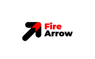 Fire Arrow Dynamic Rise Up Logo