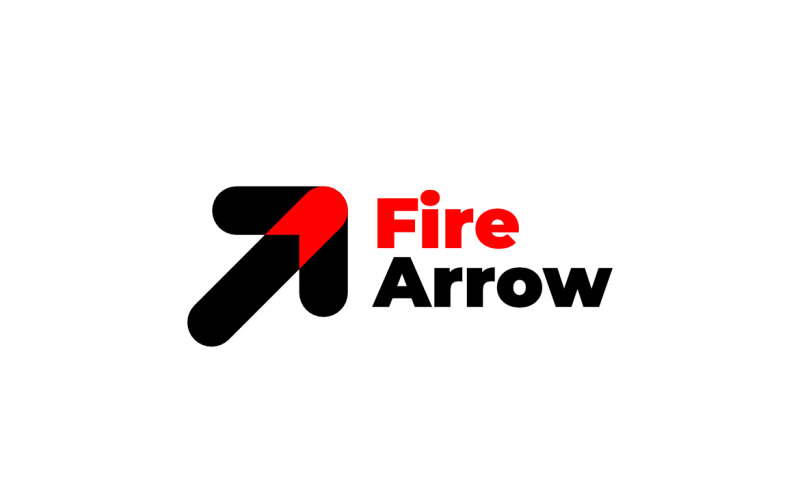 Fire Arrow Dynamic Rise Up Logo Logo Template