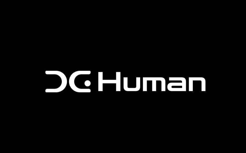 Human Tech Flat Modern Logo Logo Template