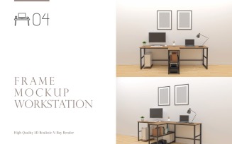 Workstation Frames & Screen Mockup set-4