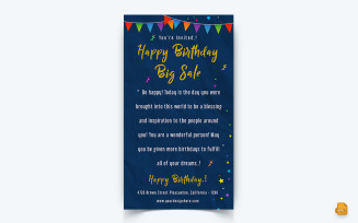 Birthday Party Celebration Social Media Story Design-10