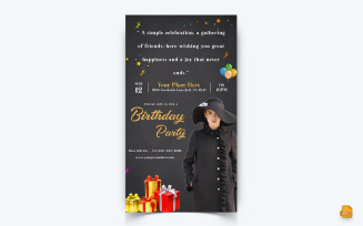 Birthday Party Celebration Social Media Story Design-15