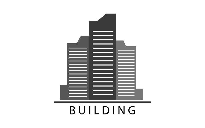 Building logo illustrated on a white background Vector Graphic