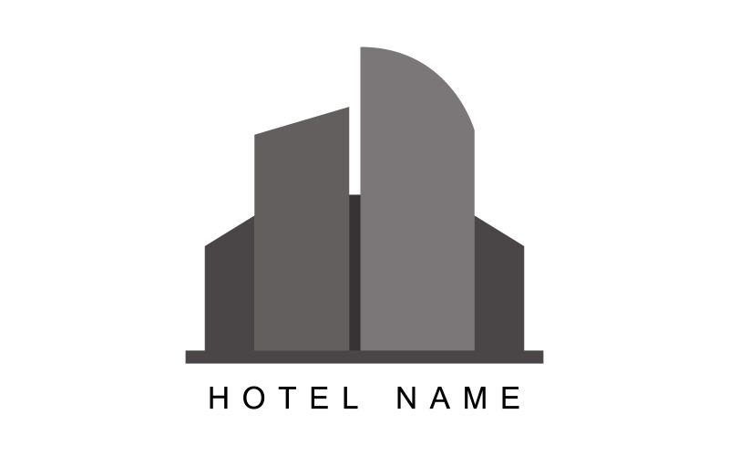 Hotel logo illustrated on a white background Vector Graphic
