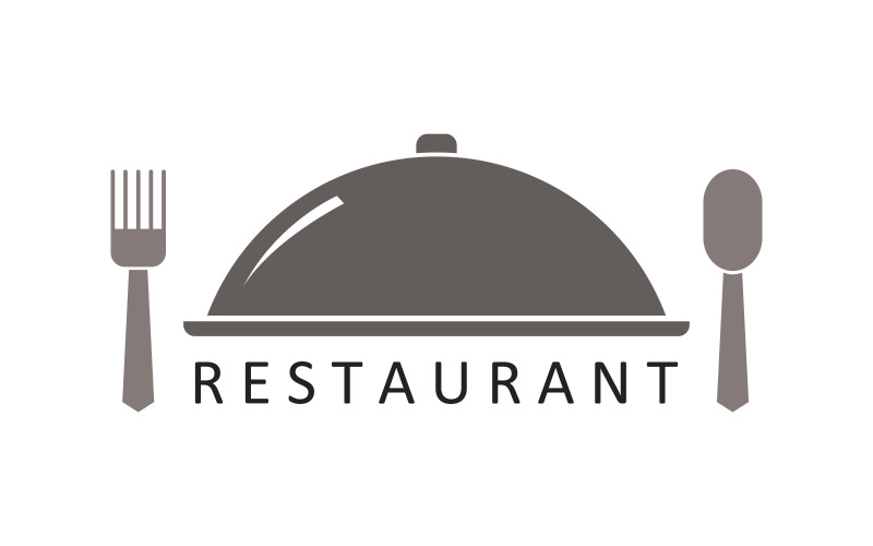 Restaurant logo illustrated on background Vector Graphic