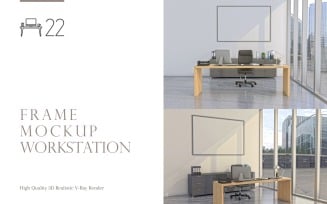 Workstation Frame Mockup, Workplace Study Table Set-22