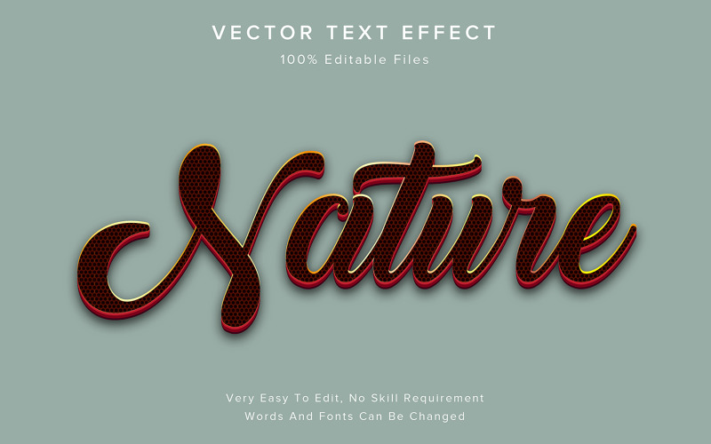 Nature 3d Editable Text Effect Illustration