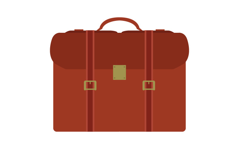 Work suitcase illustrated in vector on white background Vector Graphic