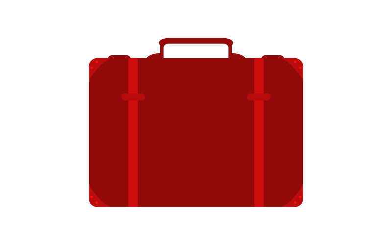 Work suitcase illustrated on a white background Vector Graphic