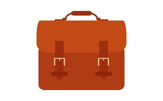 Work suitcase illustrated on white background