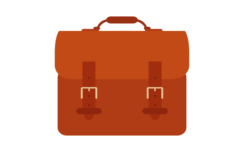 Work suitcase illustrated on white background Vector Graphic