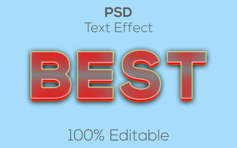 Best | Modern Best Psd Text Effect Illustration