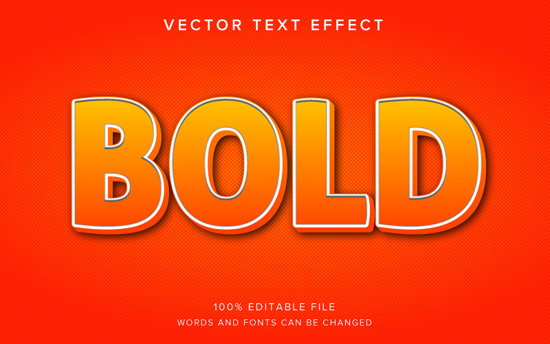 Bold Editable 3d Text Effect Illustration