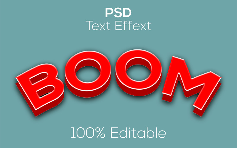 Boom | Modern Boom Psd Text Effect Illustration