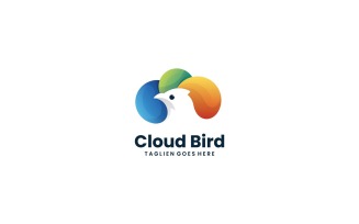 Cloud Bird Gradient Colorful Logo
