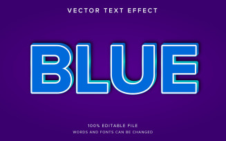 3d Editable Text Effect Blue