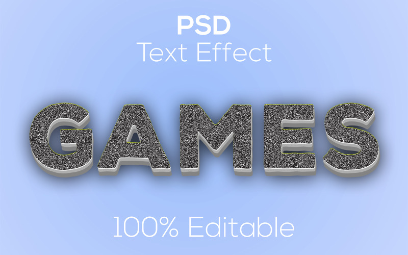 3D Games | Modern Games Psd Text Effect Template Illustration